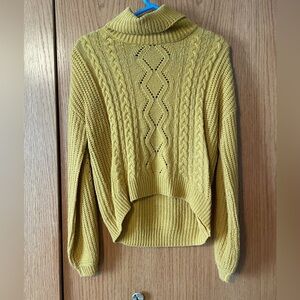 Mustard Yellow Turtleneck Sweater